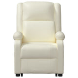 NNEVL Stand up Massage Chair Cream Faux Leather