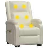 NNEVL Stand up Massage Chair Cream Faux Leather