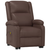 NNEVL Stand up Massage Chair Brown Faux Leather
