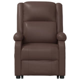 NNEVL Stand up Massage Chair Brown Faux Leather