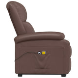 NNEVL Stand up Massage Chair Brown Faux Leather