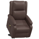 NNEVL Stand up Massage Chair Brown Faux Leather