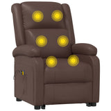NNEVL Stand up Massage Chair Brown Faux Leather