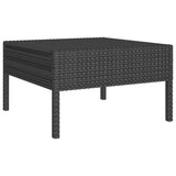 NNEVL 12 Piece Garden Lounge Set with Cushions Poly Rattan Black
