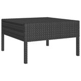 NNEVL 12 Piece Garden Lounge Set with Cushions Poly Rattan Black