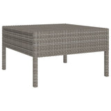 NNEVL 11 Piece Garden Lounge Set with Cushions Poly Rattan Grey