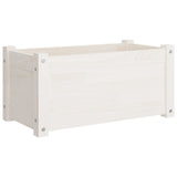 NNEVL Garden Planter White 60x31x31 cm Solid Pinewood