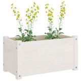 NNEVL Garden Planter White 60x31x31 cm Solid Pinewood