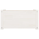 NNEVL Garden Planter White 60x31x31 cm Solid Pinewood