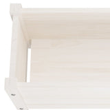 NNEVL Garden Planter White 60x31x31 cm Solid Pinewood