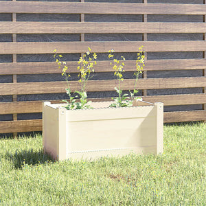 NNEVL Garden Planter White 60x31x31 cm Solid Pinewood