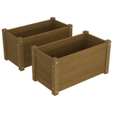 NNEVL Garden Planters 2 pcs Honey Brown 60x31x31 cm Solid Pinewood
