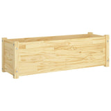 NNEVL Garden Planters 2 pcs 100x31x31 cm Solid Pinewood