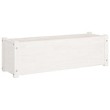 NNEVL Garden Planter White 100x31x31 cm Solid Pinewood