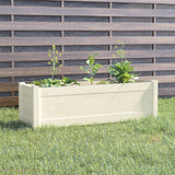 NNEVL Garden Planter White 100x31x31 cm Solid Pinewood