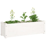 NNEVL Garden Planters 2 pcs White 100x31x31 cm Solid Pinewood
