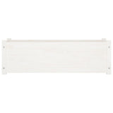 NNEVL Garden Planters 2 pcs White 100x31x31 cm Solid Pinewood