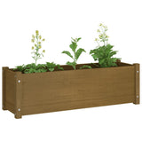 NNEVL Garden Planter Honey Brown 100x31x31 cm Solid Pinewood