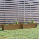 NNEVL Garden Planters 2 pcs Honey Brown 100x31x31cm Solid Pinewood