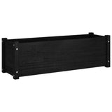 NNEVL Garden Planter Black 100x31x31 cm Solid Pinewood