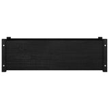 NNEVL Garden Planter Black 100x31x31 cm Solid Pinewood
