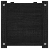 NNEVL Garden Planter Black 100x31x31 cm Solid Pinewood