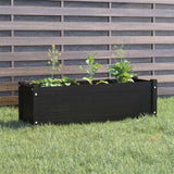 NNEVL Garden Planter Black 100x31x31 cm Solid Pinewood