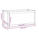 NNEVL Garden Planter 100x50x50 cm Solid Pinewood