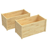 NNEVL Garden Planters 2 pcs 100x50x50 cm Solid Pinewood