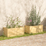 NNEVL Garden Planters 2 pcs 100x50x50 cm Solid Pinewood