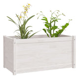NNEVL Garden Planters 2 pcs White 100x50x50 cm Solid Pinewood