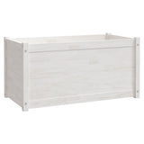 NNEVL Garden Planters 2 pcs White 100x50x50 cm Solid Pinewood