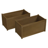 NNEVL Garden Planters 2 pcs Honey Brown 100x50x50cm Solid Pinewood