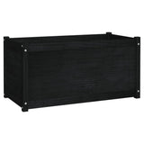 NNEVL Garden Planter Black 100x50x50 cm Solid Pinewood