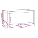 NNEVL Garden Planter Black 100x50x50 cm Solid Pinewood