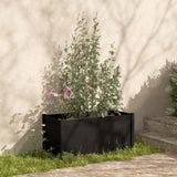 NNEVL Garden Planter Black 100x50x50 cm Solid Pinewood