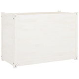 NNEVL Garden Planter White 100x50x70 cm Solid Pinewood