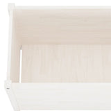 NNEVL Garden Planter White 100x50x70 cm Solid Pinewood