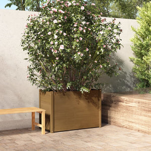 NNEVL Garden Planter Honey Brown 100x50x70 cm Solid Pinewood