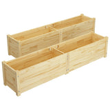 NNEVL Garden Raised Beds 2 pcs 150x31x31 cm Solid Pinewood