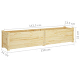 NNEVL Garden Raised Beds 2 pcs 150x31x31 cm Solid Pinewood