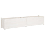 NNEVL Garden Raised Beds 2 pcs White 150x31x31 cm Solid Pinewood