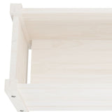 NNEVL Garden Raised Beds 2 pcs White 150x31x31 cm Solid Pinewood