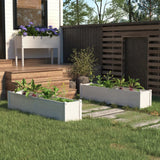 NNEVL Garden Raised Beds 2 pcs White 150x31x31 cm Solid Pinewood