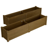 NNEVL Garden Raised Beds 2 pcs Honey Brown 150x31x31 cm Solid Pinewood