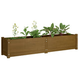NNEVL Garden Raised Beds 2 pcs Honey Brown 150x31x31 cm Solid Pinewood