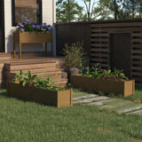 NNEVL Garden Raised Beds 2 pcs Honey Brown 150x31x31 cm Solid Pinewood