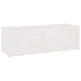 NNEVL Garden Planter White 150x50x50 cm Solid Pinewood