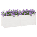 NNEVL Garden Planter White 150x50x50 cm Solid Pinewood