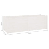 NNEVL Garden Planter White 150x50x50 cm Solid Pinewood